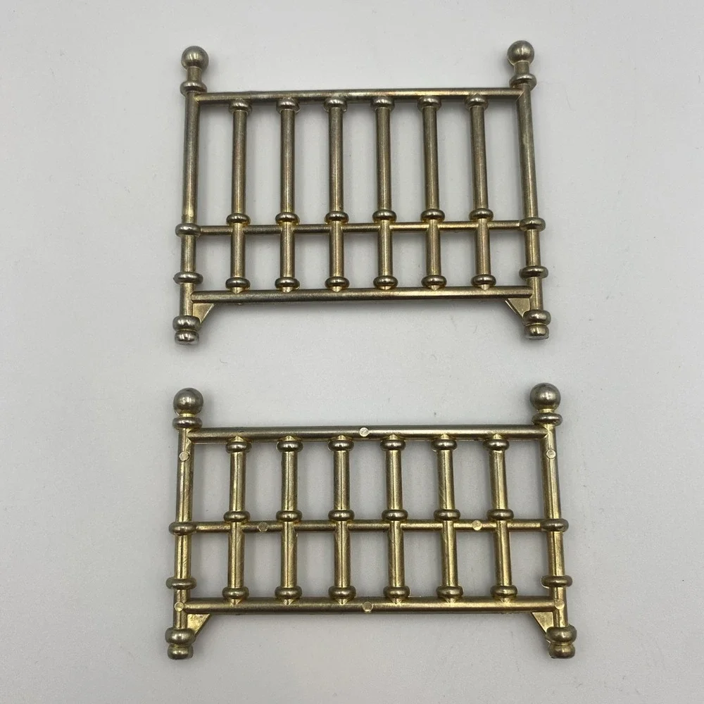 Vintage Fisher-Price Dollhouse 1977‎ Replacement Brass Headboard Bed Frame